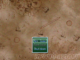 Okno menu głównego w "RPG Maker 2000"