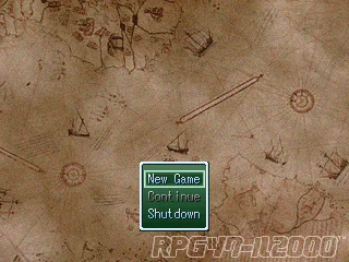 Okno menu głównego w "RPG Maker 2000"