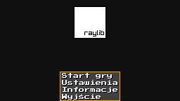 Szablon w "raylib" - menu główne