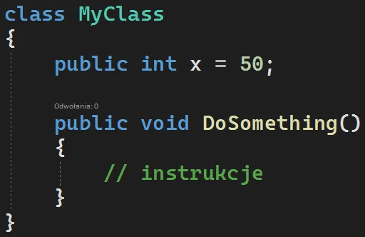 Klasa w języku C#