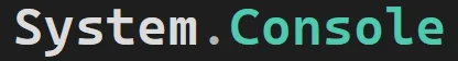 Klasa "Console" w języku C#