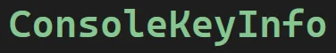 Struktura "ConsoleKeyInfo" w języku C#