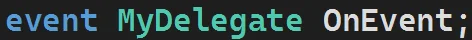 Słowo kluczowe "event" w języku C#