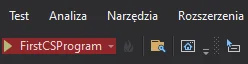 Kompilacja i uruchamianie pierwszego programu w języku C# w "Visual Studio 2019"
