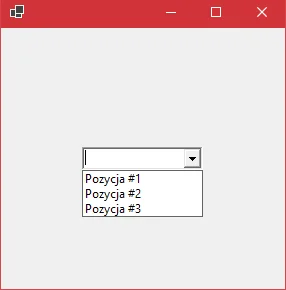 Lista rozwijana w "Windows Forms" w języku C#
