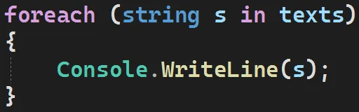 Pętla "foreach" w języku C#