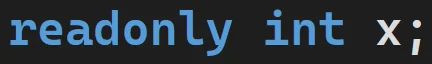 Słowo kluczowe "readonly" w języku C#