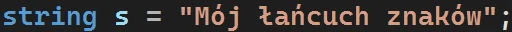 Typ danych "string" w języku C#