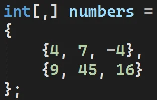 Tablica dwuwymiarowa w języku C#