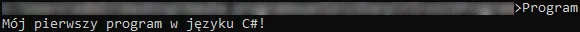 Uruchamianie pierwszego programu w języku C# w wierszu poleceń