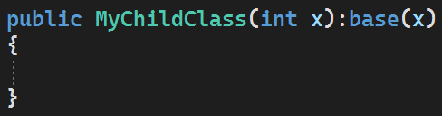Słowo kluczowe "base" w języku C# jako wywołanie konstruktora klasy bazowej