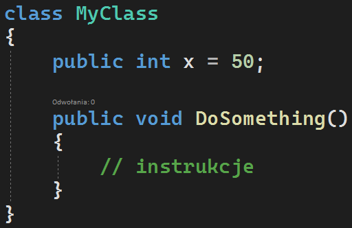 Klasa w języku C#