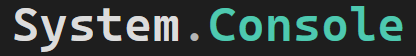 Klasa "Console" w języku C#