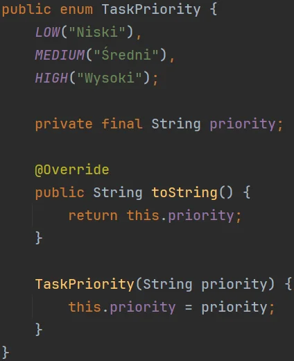 Typ wyliczeniowy "enum" w języku Java