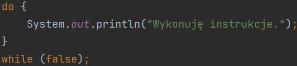 Pętla "do while" w języku Java
