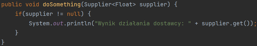Interfejs funkcyjny "Supplier" w języku Java
