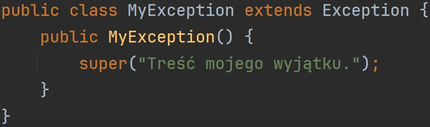 Tworzenie własnego wyjątku w języku Java