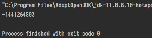 Kod mieszający zwrócony przez metodę "hashCode" w języku Java