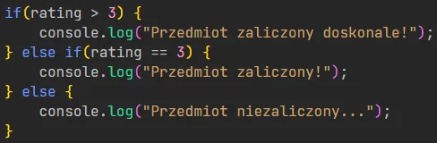 Instrukcja warunkowa w języku JavaScript