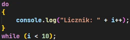Pętla "do while" w języku JavaScript