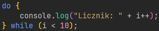 Pętla "do while" w języku JavaScript