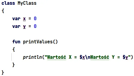 Klasa w języku Kotlin