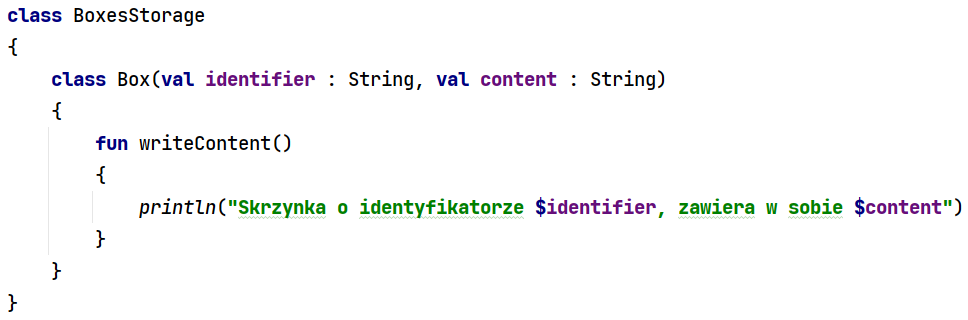 Klasa zagnieżdżona w języku Kotlin Klasa zagnieżdżona w języku Kotlin