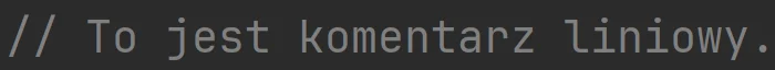 Komentarz liniowy w języku Kotlin