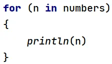 Pętla "for" w języku Kotlin dla tablicy