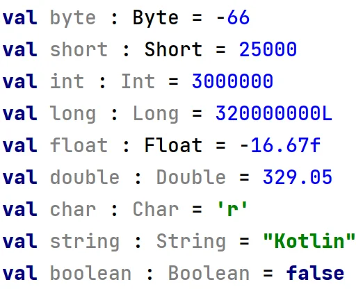 Proste typy danych w języku Kotlin