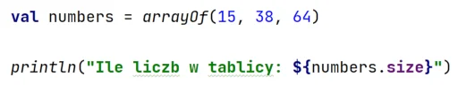 Szablon łańcuchowy w języku Kotlin z wyrażeniem