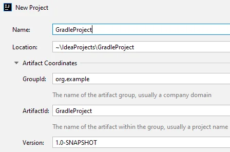 Tworzenie projektu typu "Gradle" w "IntelliJIDEA"