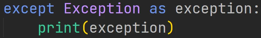 Blok "except" z aliasem w języku Python