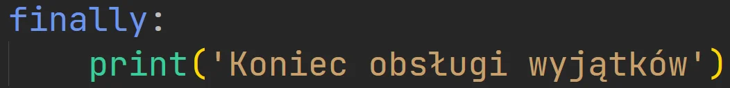 Blok "finally" w języku Python