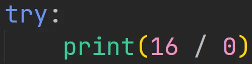 Blok "try" w języku Python