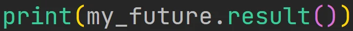 Metoda "result" obiektu "future" z pakietu "concurrent" w języku Python