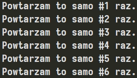 Działanie pętli "while" w Pythonie