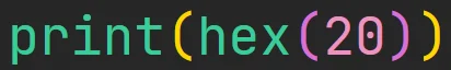 Funkcja "hex" w języku Python