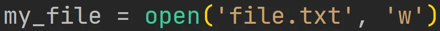 Funkcja "open" w języku Python w trybie zapisu