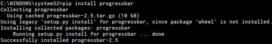 Instalacja pakietu "progressbar" w systemie "pip" w Pythonie