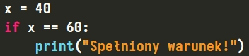 Instrukcja warunkowa w Pythonie