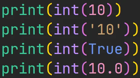 Konwersje na typ danych "int" w języku Python Konwersje na typ danych "int" w języku Python
