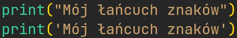 Łańcuch znaków w języku Python