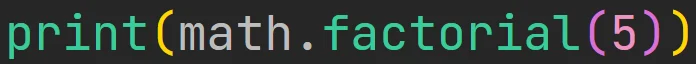 Metoda "factorial" modułu "math" w języku Python