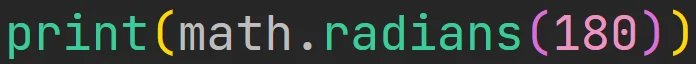 Metoda "radians" modułu "math" w języku Python