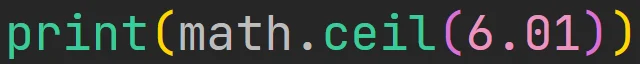 Metoda "ceil" modułu "math" w języku Python