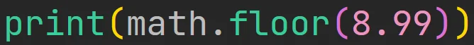 Metoda "floor" modułu "math" w języku Python