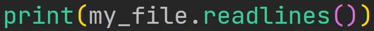 Metoda "readlines" pliku w języku Python