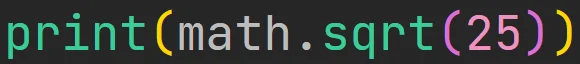 Metoda "sqrt" modułu "math" w języku Python