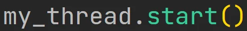 Metoda "start" obiektu wątku z modułu "threading" w języku Python